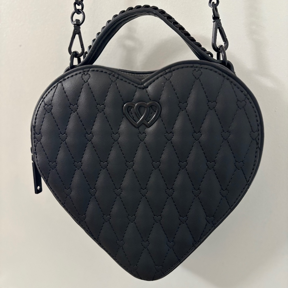 Betsey Johnson Quilted Heart Crossbody Bag
